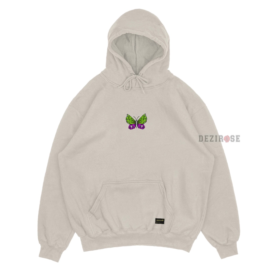 DEZIROSE Sweater Hoodie Butterfly Evolution Pria &amp; Wanita Distro Fleece Tebal Premium Size M-XXL