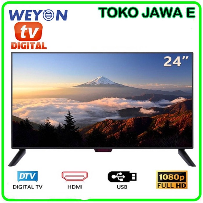 BIG SALE - LED TV WEYON ANIMAX 24 inch Gambar HD DIGITAL TV (Tanpa STB Lagi sdh Canggih)
