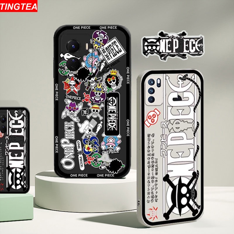 Casing Silikon OPPO A17 A16 Reno 8T A57 2022 A15 A77S A16K A54 A53 A12 A5S A7 A3S A11k A31 A52 A92 A94 A37 F9 A1K Reno 7 6f Motif Pirate King