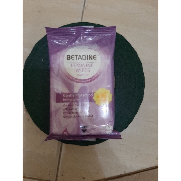 Betadine tisu basa feminine wipes daily use 150g