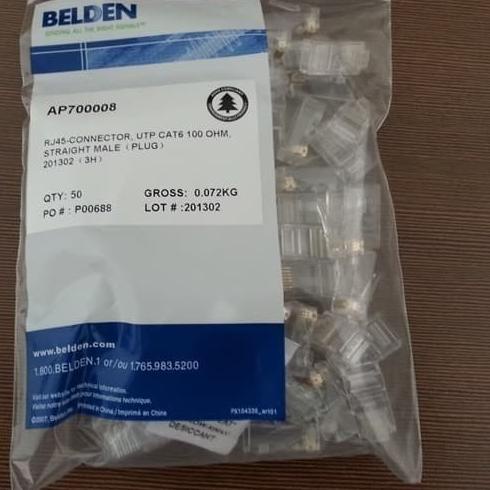 conector RJ 45 belden 1pak