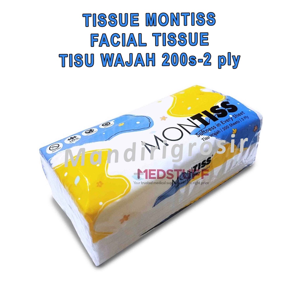 Facial Tissue *  Tissue Montiss * Tisu Wajah Montiss * Tisu 2 Ply