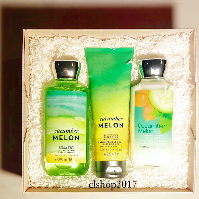 BBW CUCUMBER MELON GIFT SET PAKET BATH &amp; BODY WORKS