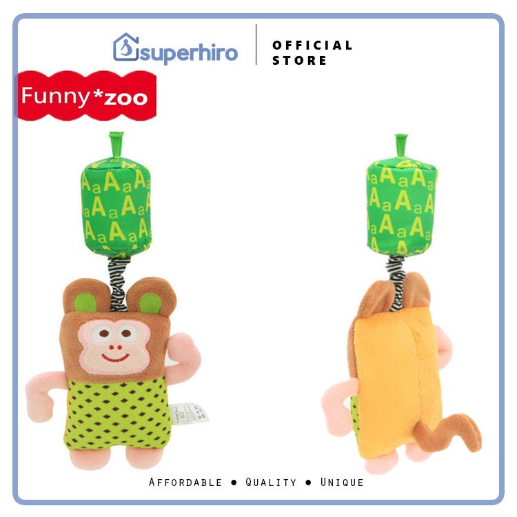 Funny Zoo Boneka Rattle Gantung Mainan Kereta Anak Bayi Kerincing