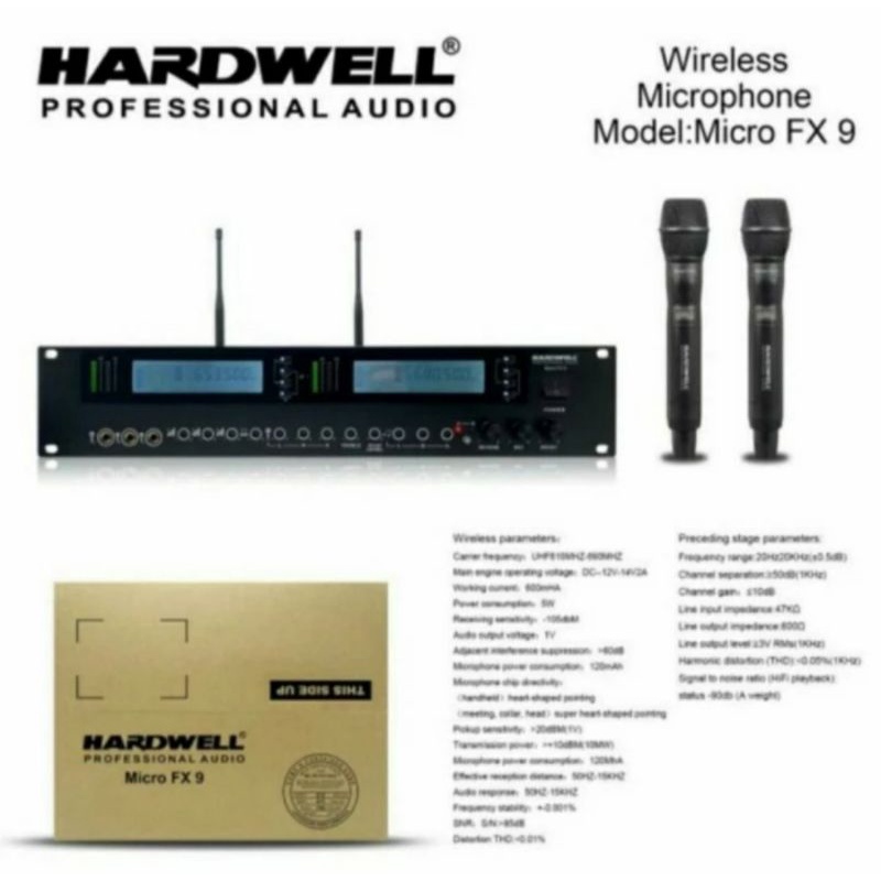 Mic wireless HARDWELL Micro FX 9 UHF Wireless Microphone ( ORIGINAL )