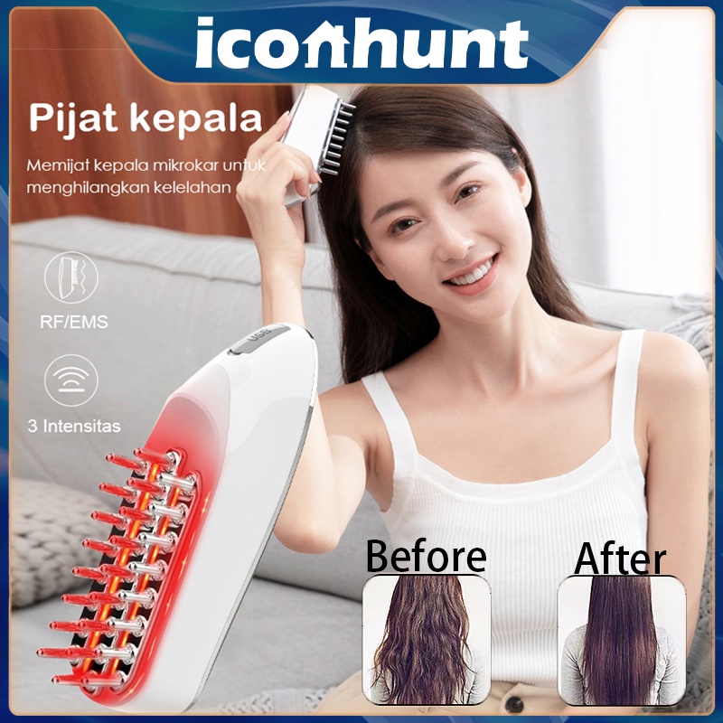 Ultimate Hair Loss Therapy Sisir Anti Rontok Sisir Anti Ketombe Sisir Penumbuh Rambut Perawatan Terapi EMS Sisir Pijat Getar Sikat