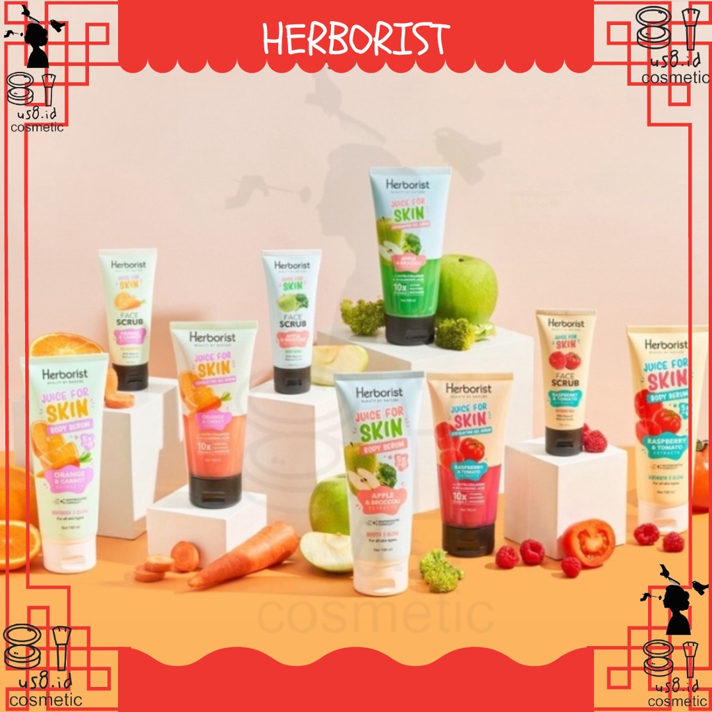 (BPOM) HERBORIST JUICE FOR SKIN BODY SERUM/BODY SCRUB/EXFOLIATING GEL/LULUR TRADITIONAL