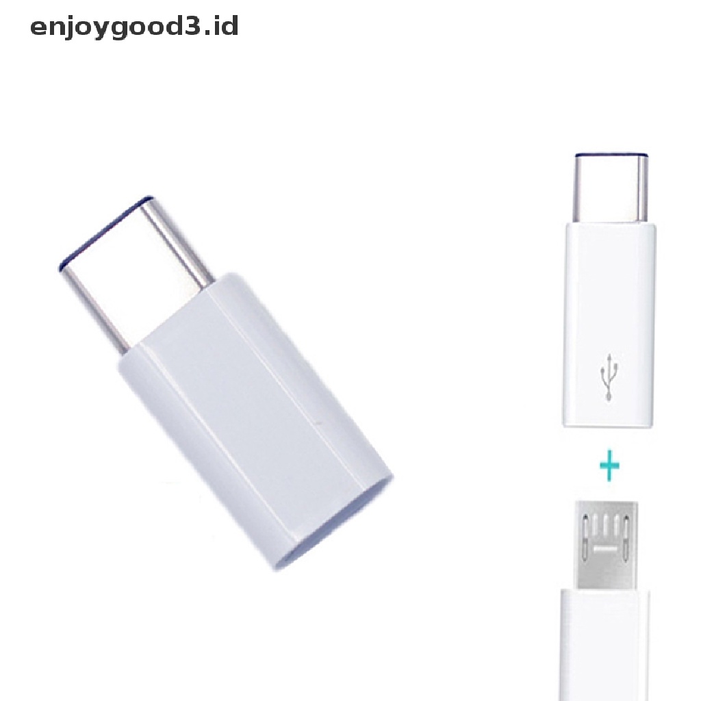 Adapter Konverter USB 3.1 Tipe C Male Ke Micro USB Female Warna Putih