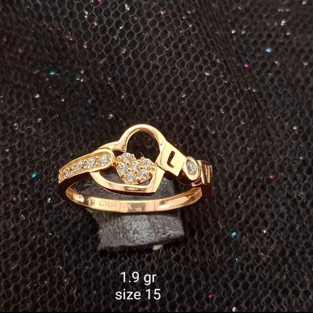 Cincin emas 17K - 1.9 gr kadar 750 - 3847