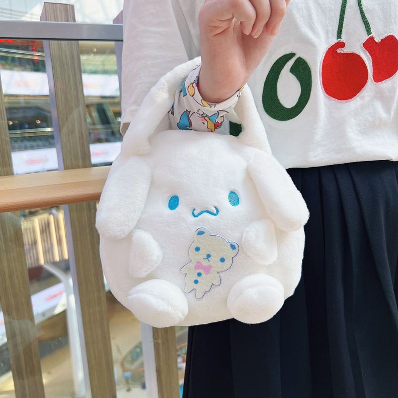 TAS TANGAN CINNAMOROLL KUROMI MELODY POMPOMPURIN PURIN POCHACCO DOG SANRIO HANDLE BAG IMPOR