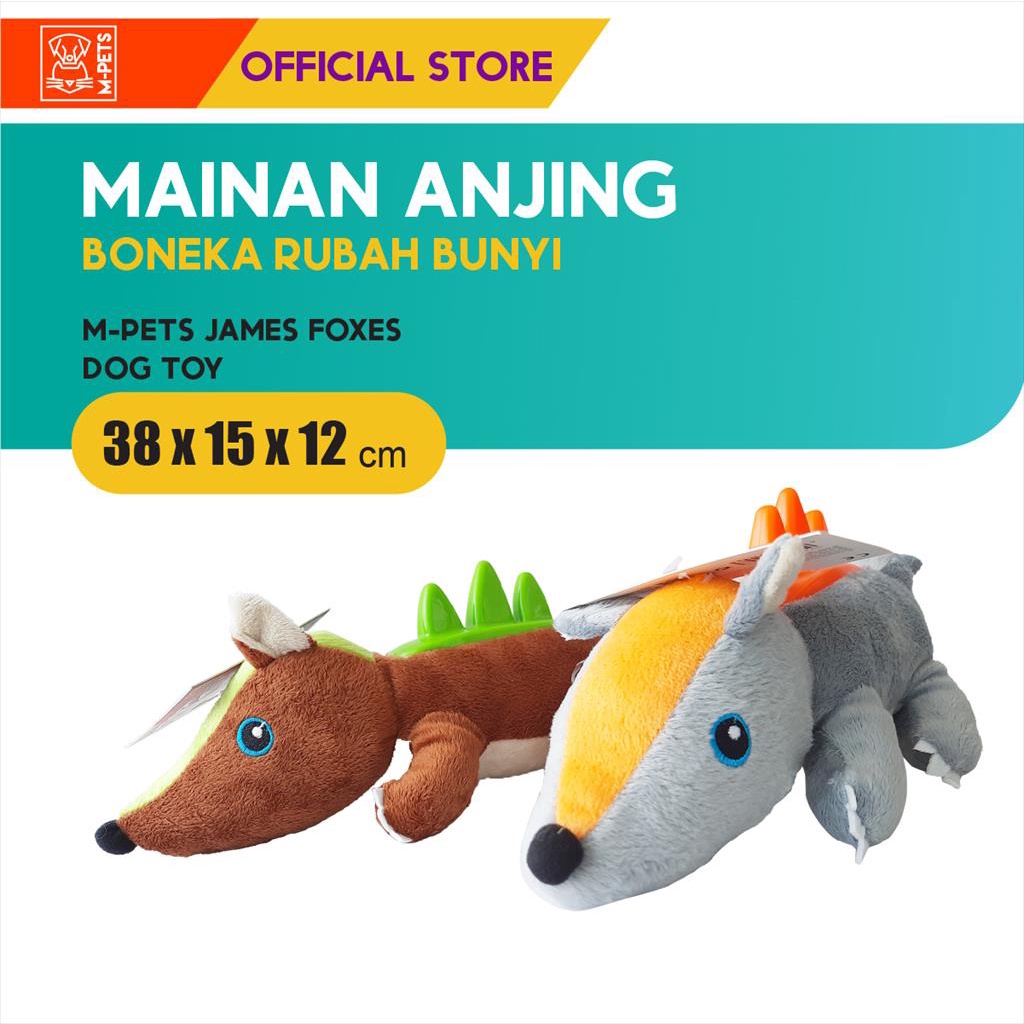 M-Pets James Foxes Dog Toy / Mainan Anjing Boneka Rubah Bunyi