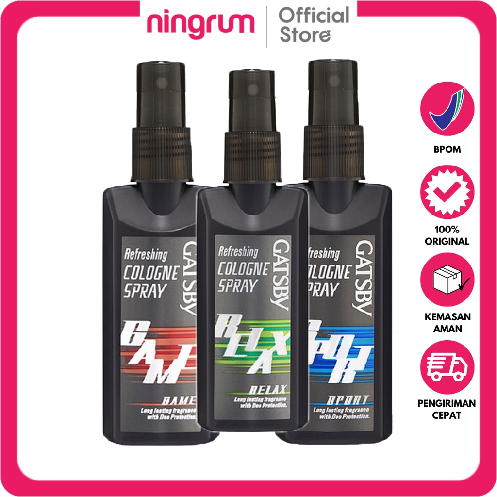 Ningrum - Gatsby Refreshing Cologne Spray 100ml - Game - Sport - Relax Parfume Pria 100% Original - 9003