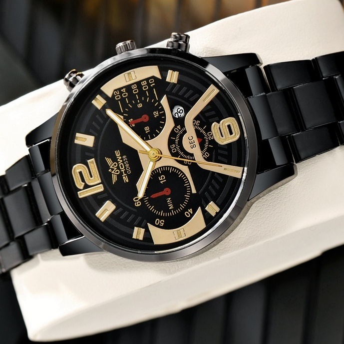 JAM TANGAN PRIA ORIGINAL IMPORT RANTAI HITAM GEORGE TAHAN AIR PREMIUM COWOK KEREN MEWAH JAM117B5 STAINLESS STEEL KEKINIAN BRANDED DISTRO LAKI DEWASA REMAJA MURAH