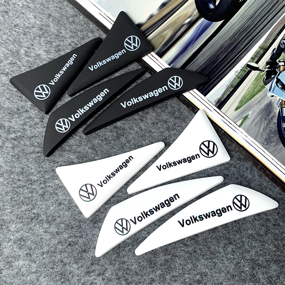 Volkswagen Mobil Volkswagen Stiker Perlindungan Sudut Pintu Mobil Anti Tabrakan Gores Karet Silikon Logo VW Volkswagen Golf Polo Passat Tiguan Jetta Tiguan