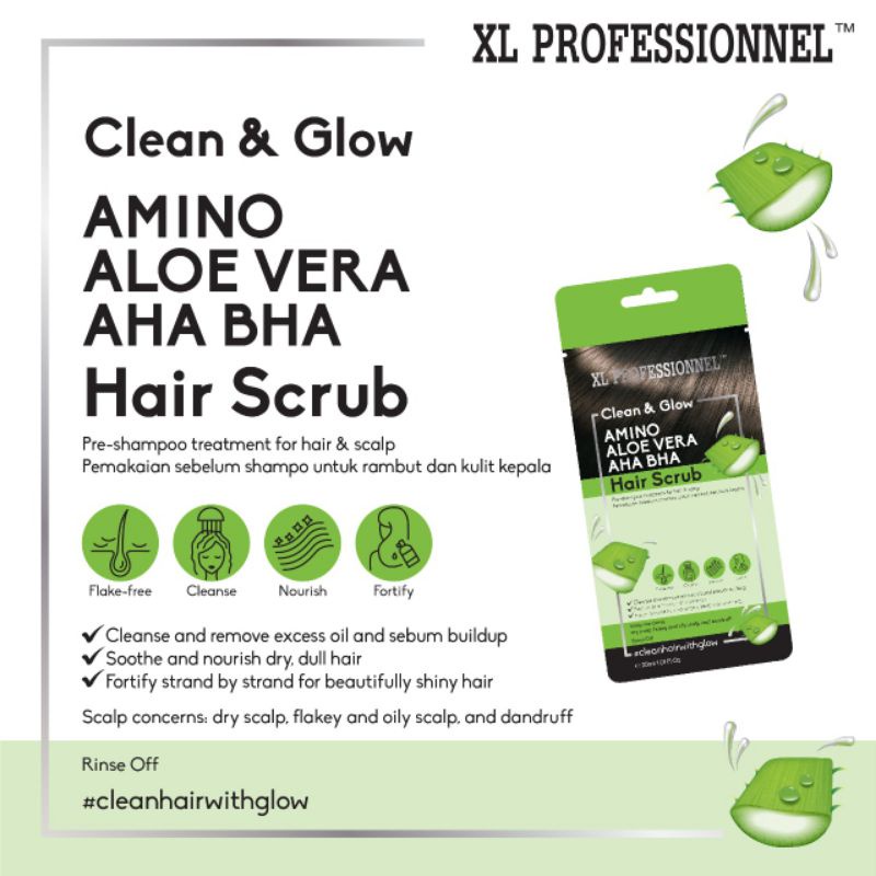 XL PROFESSIONNEL Clean &amp; Glow Hair Scrub 30mL Sachet