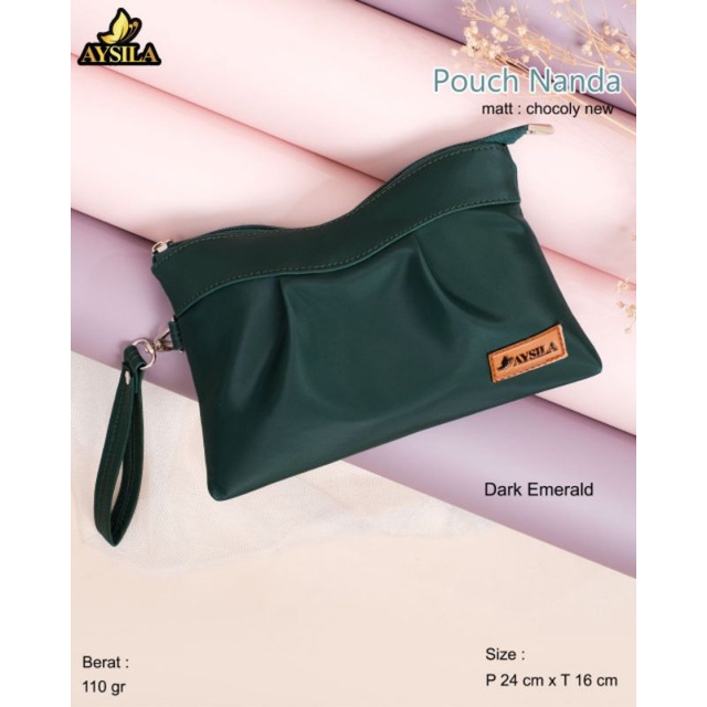 POUCH NANDA ORIGINAL BY AYSILA BAHAN CHOCOLY ANTI AIR WATERPROOF PREMIUM