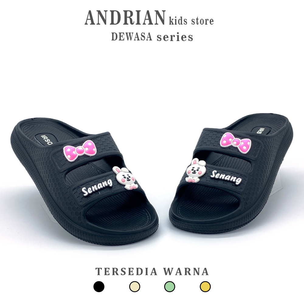 AKS Irsoe - Sandal Wanita remaja - Dewasa Model Selop Bandua Model terndi kekinian sandal rumah dan outdor