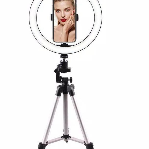Tripod 1m 3110 +Ringlight 26cm - Paket Lengkap Ringlight 26cm + Tripod