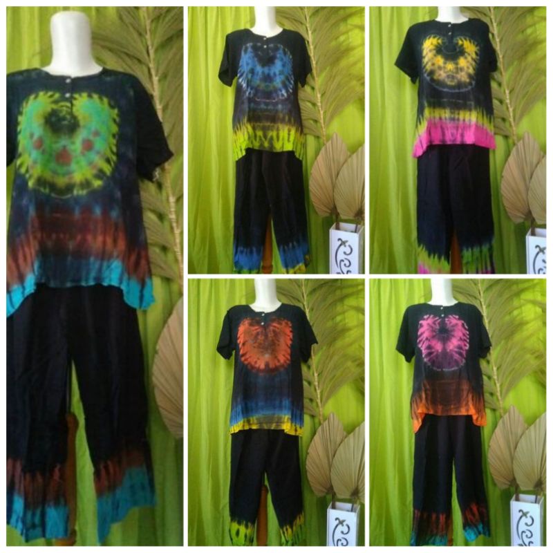 babydoll batik pekalongan/one set tie dye/setcel/ baju tidur