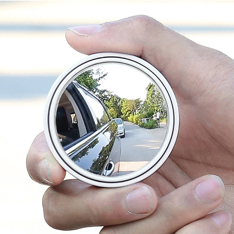 1/2 Pcs HD Glass Round Square Car Blind Spot Mirror/ Auto Motorcycle 360° Adjustable Wide Angle Rearview Mirrors