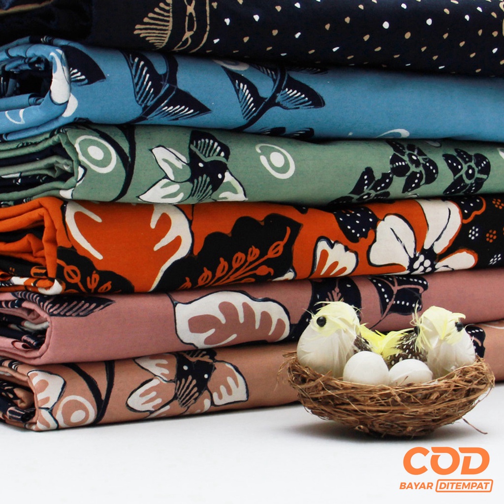 BATIK SALMA Kain Batik Tulis Asli dengan Motif Bunga Panjang 2 Meter Bahan Katun Premium Primisima S