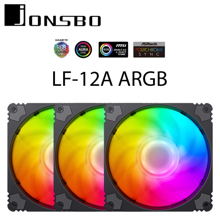 JONSBO LF12A BLACK ARGB FAN CASE 3IN1 FAN CASING RGB