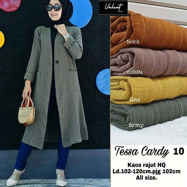 BEST SELLER Cardigan Premium Outer Wanita Tessa Celsia CARDY Long Cardi Rajut Tebal Import Knit Mela