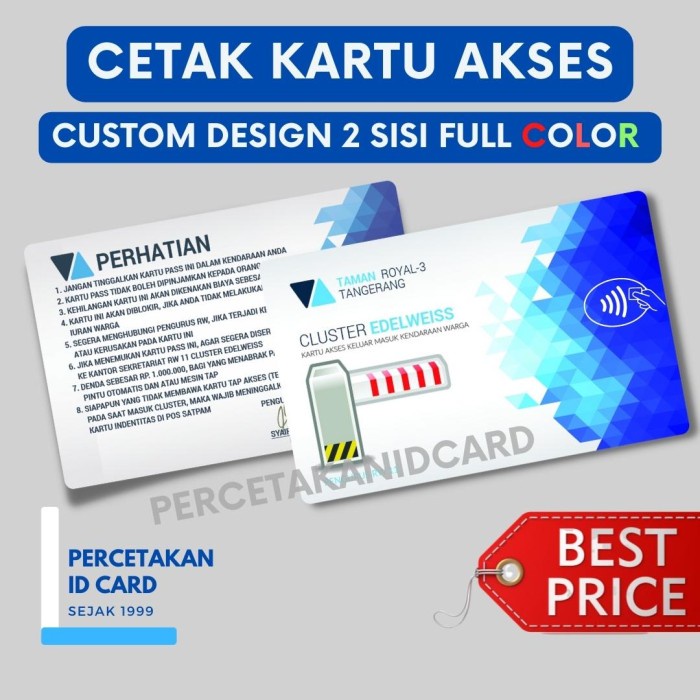 Rfid Cetak Kartu Acces Rfid / Cetak Kartu Rfid / Smart Card