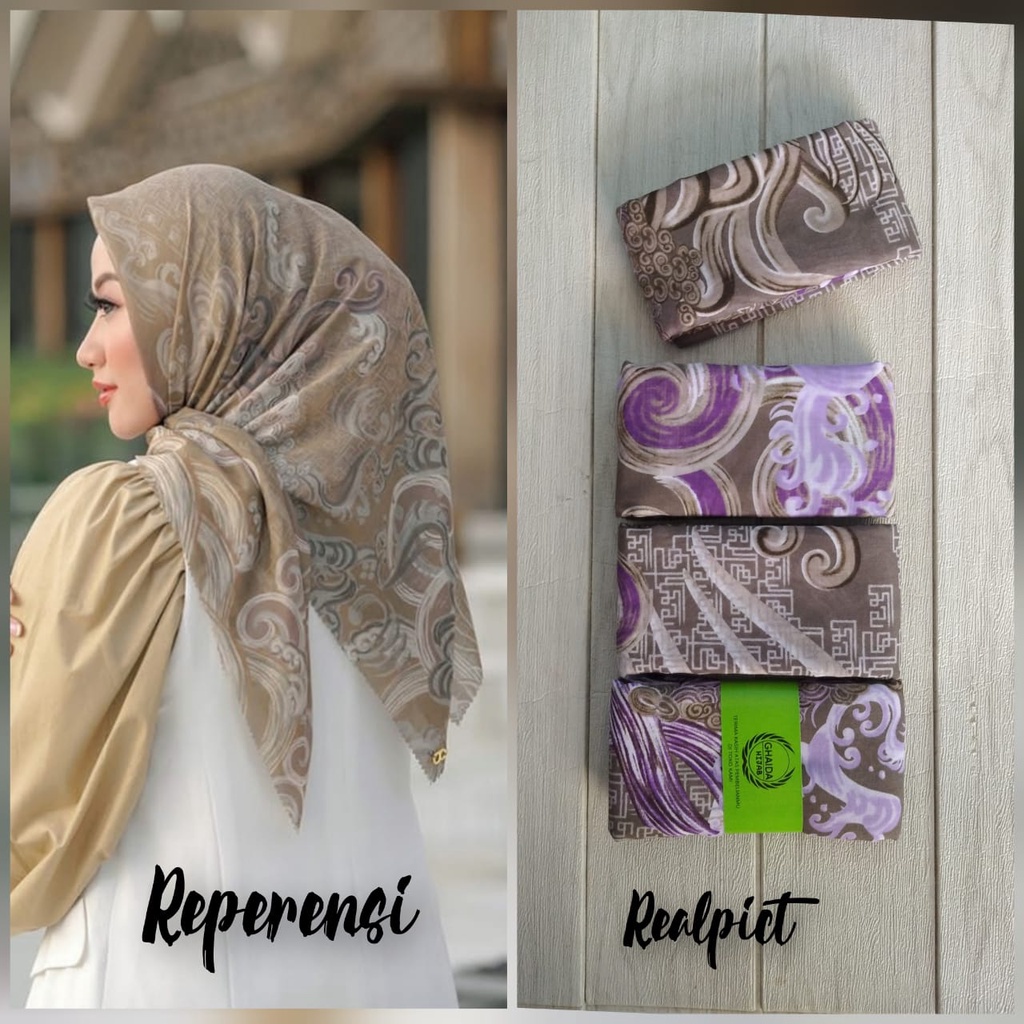 JILBAB SEGIEMPAT/HIJAB VOAL MOTIF/KERUDUNG DEENAY KW MOTIF KH002104