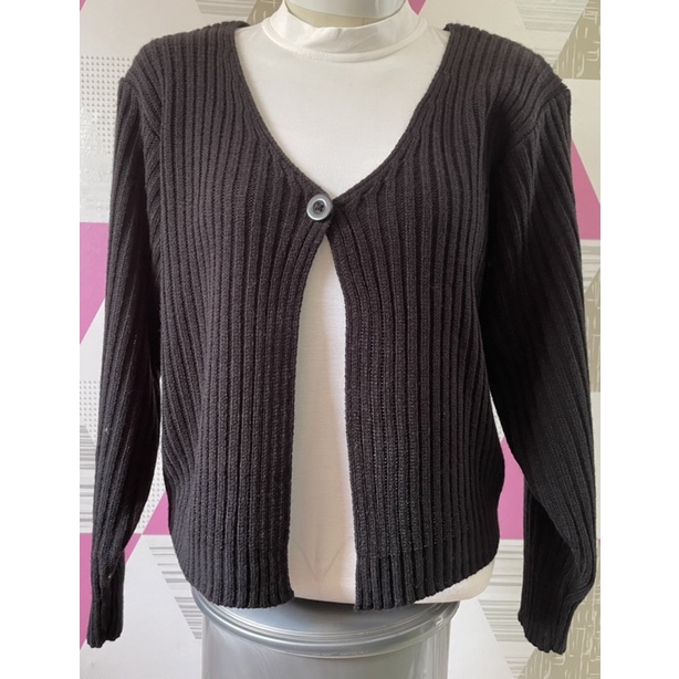 Sweater crop premium kardigan kancing