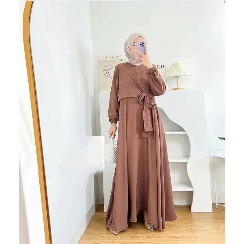 GAMIS LIVIA/GAMIS REMAJA PREMPUAN/GAMIS PESTA KONDANGAN REMAJA PREMPUAN /MATT  CRINKEL AIR FLOW