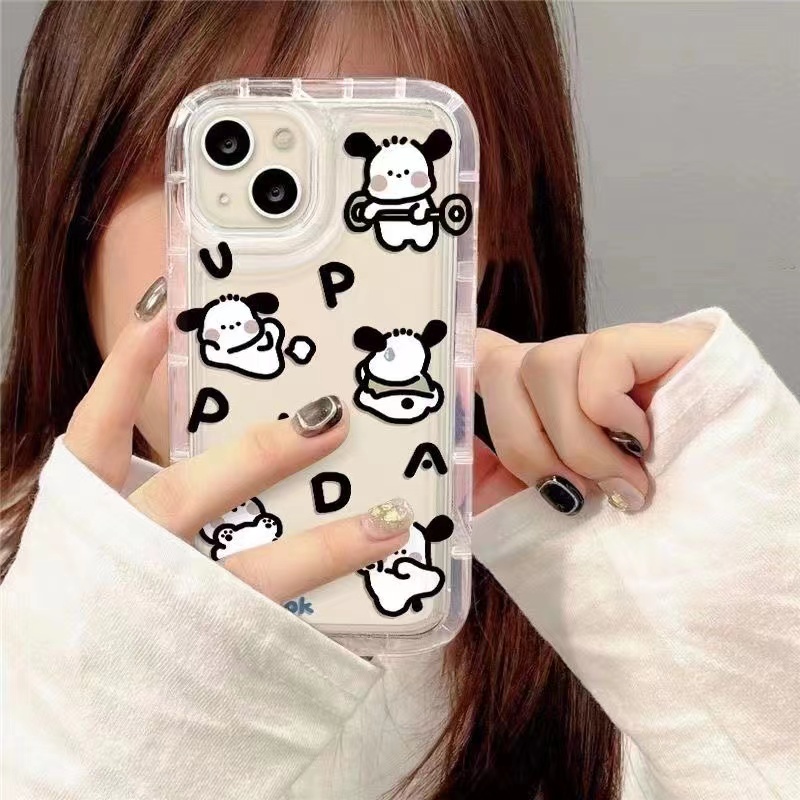 Soft Case Silikon TPU Transparan Motif Anjing Untuk IPhone 14 13 12 11 Pro XS Max X XR 8 7 6 6S Plus