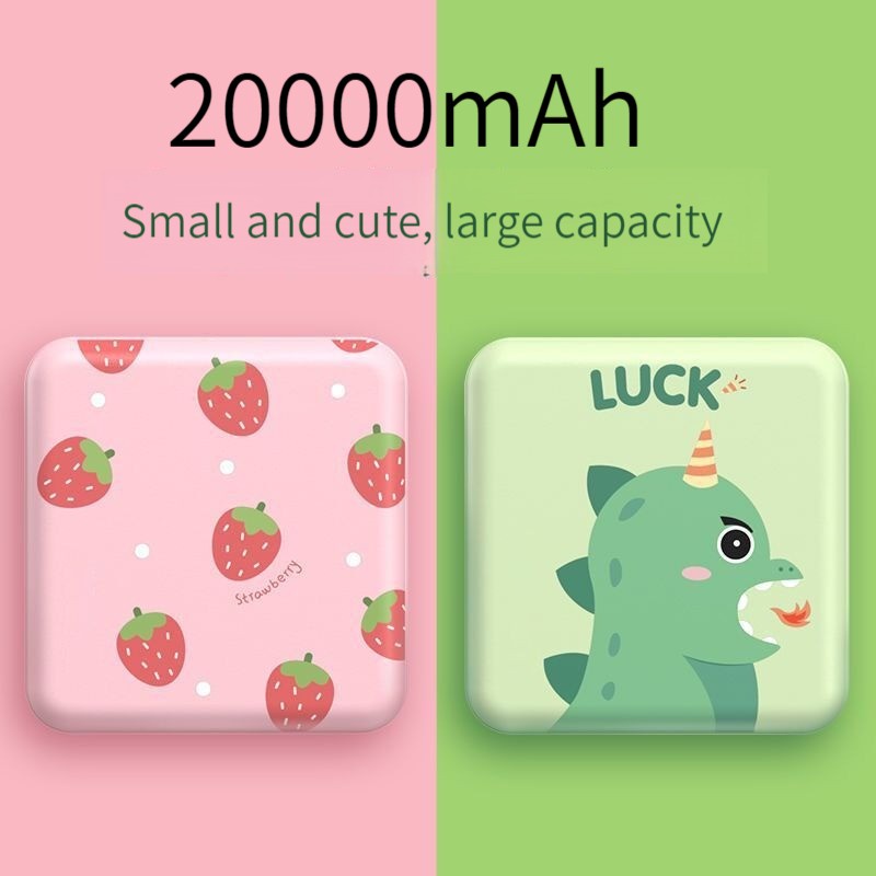 Powerbank 20000 mAh Mini Size Portabel Fast Charging Cute Mini Kartun