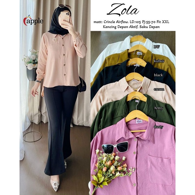 zola blouse/ kemeja wanita/ baju kerja/ blouse/ wanita/ ootd/ fashion/grosir solo/ baju murah