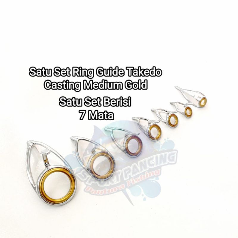 Ring Guide Takedo Casting Medium Gold Non Fuji - Satu Set Ring Guide Casting Medium Gold - Ring Guid