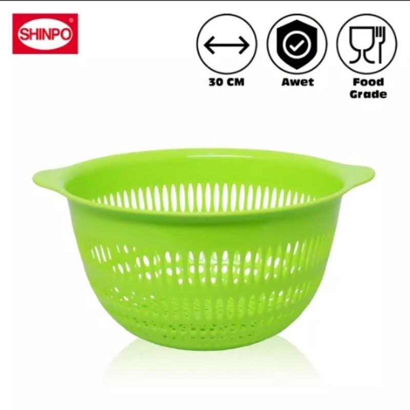 Wakul Bulat Plastik Diameter 30.Cm Saringan Keranjang Fuji Round Basket Strainer