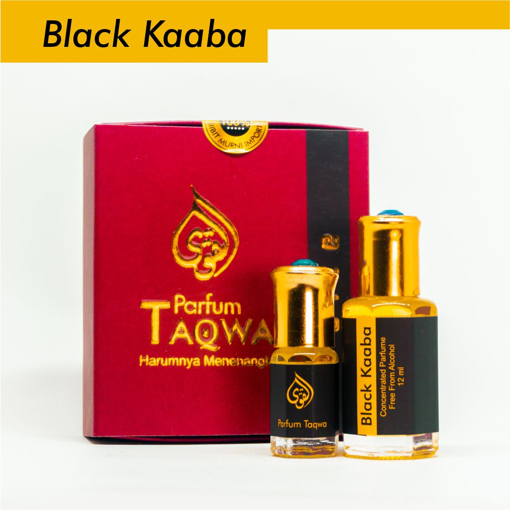 Black Kaaba Parfum Non Alkohol Pria 12 ml [Beli 1 Gratis 1]