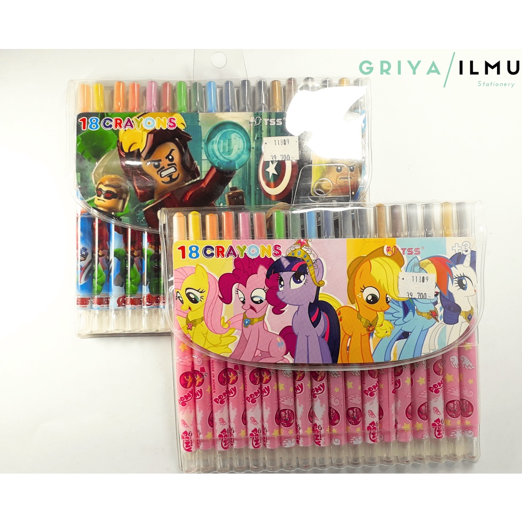

Krayon Putar/Rolling Crayon/Twist Crayon 18 Colors TSS Panjang (0261809)