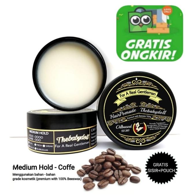 Pomade Oil Based Aroma Kopi Medium Hold Thebabydoll