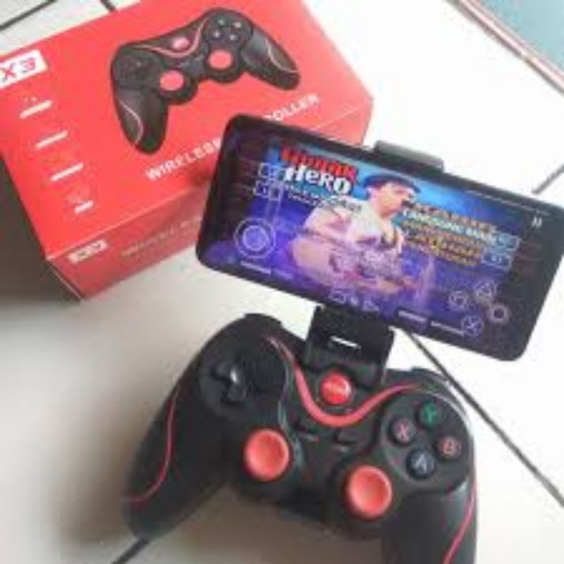 Gamepad Bluetooth + Holder Hape Kusus Android Iphone PC TV Android yg support bluetooth