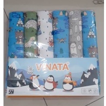 PROMO 7.7 SALE !! BEDONG BAYI VINATA/RENE/NIA FULL PRINT FLANEL ISI 6  BERKUALITAS