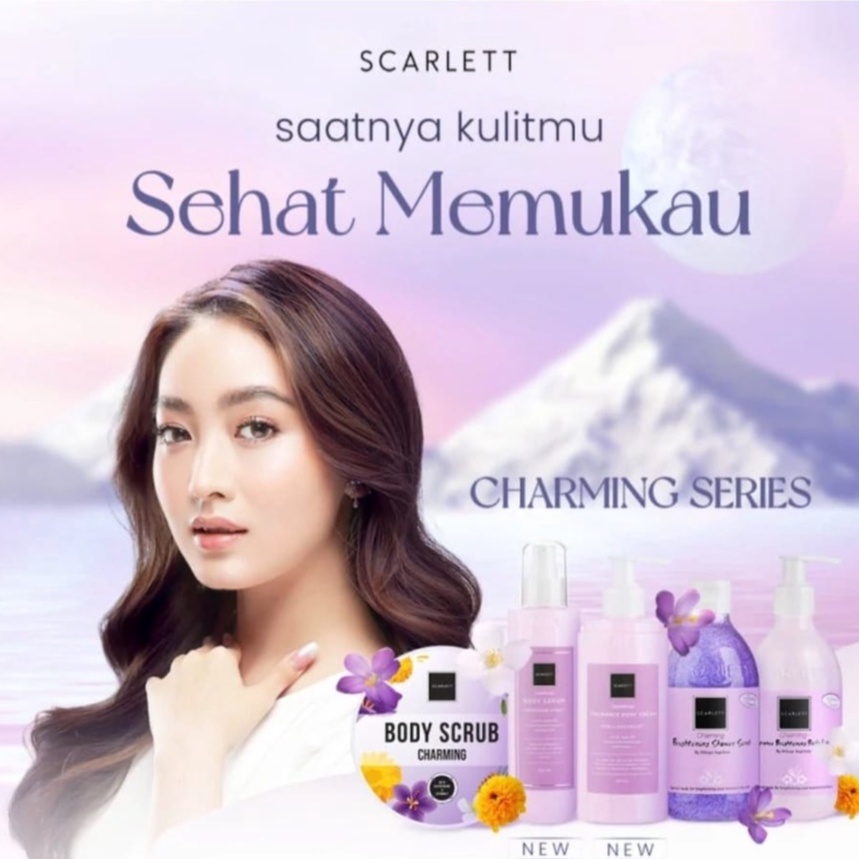 SCARLETT Whitening Charming Series - Paket Perawatan Badan Charming Series Scarlett - Paket Body 5in