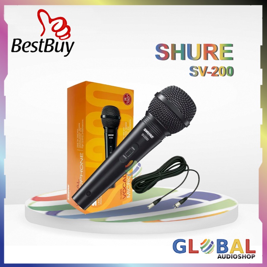 Mic Shure SV-200 Original SV200 Dynamic Vocal Karaoke Garansi Resmi