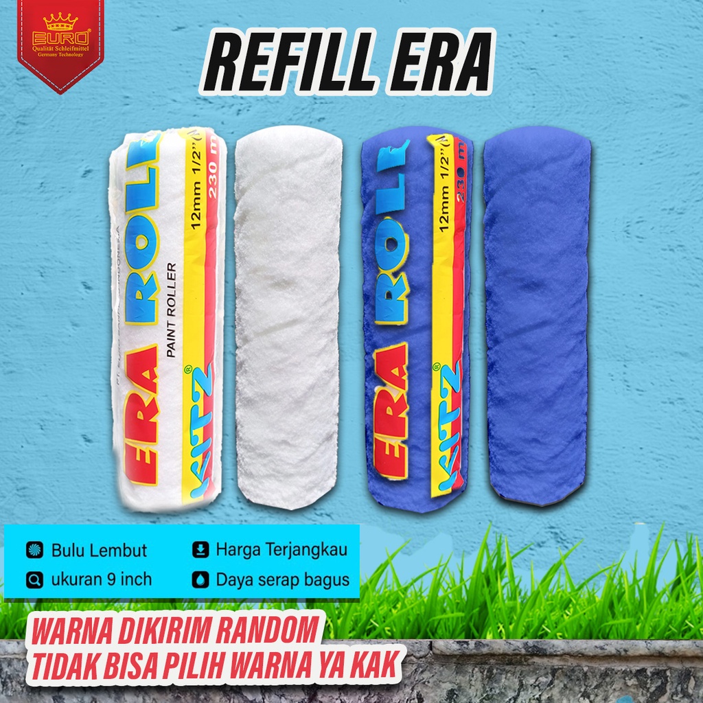 Bulu Kuas roll cat ERA ROLL EURO murah bisa cod jakarta gratis ongkir refill paint brush