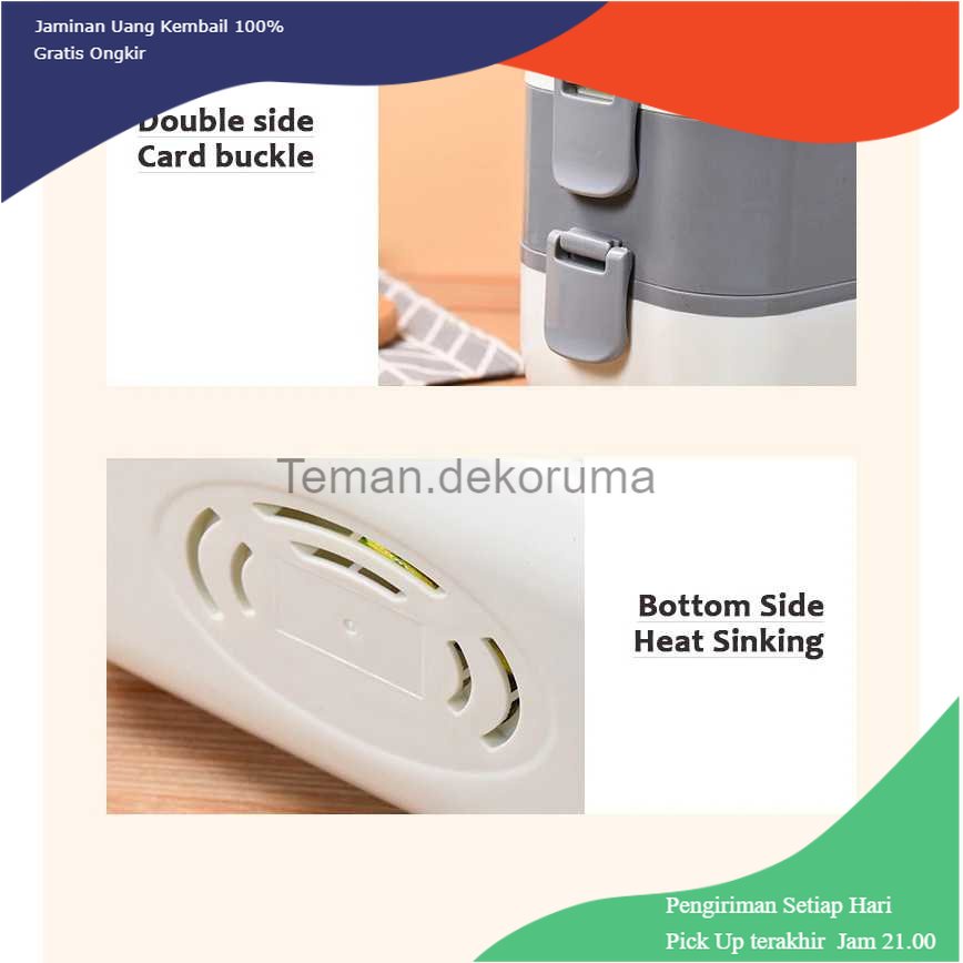 TD - PR ANYTRP Kotak Makan Pemanas Elektrik Bento Box 1 Layer - DFH-C01