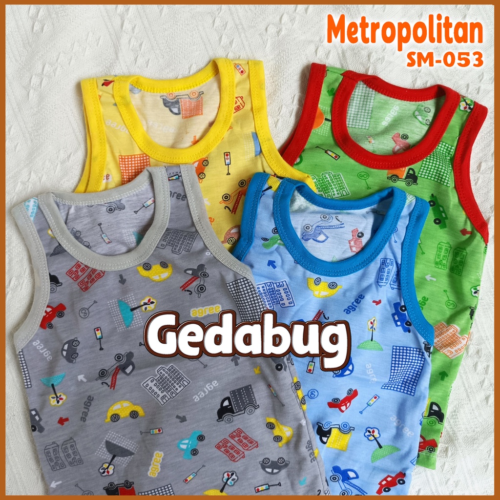 3 Pcs - Singlet Agree Kids SM-053 Metropolitan | Singlet Anak Motif Lucu dan Berkualitas | Gedabug