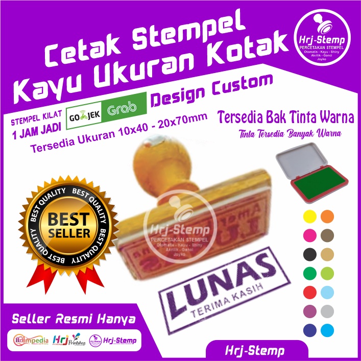 Cetak Stempel Kayu Ukuran Kotak Cetak Stempel Kayu Design Custom Suka Suka
