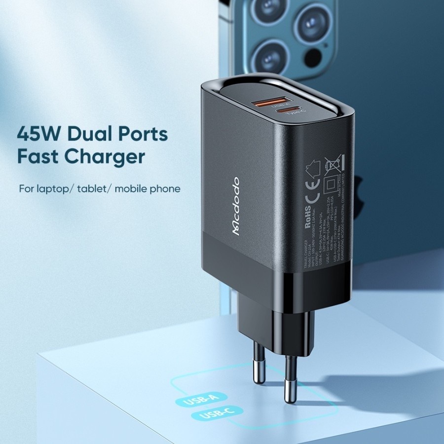 MCDODO CH-8000 Charger USB PD Type C Fast Charge 45W QC 4.0 Lightning