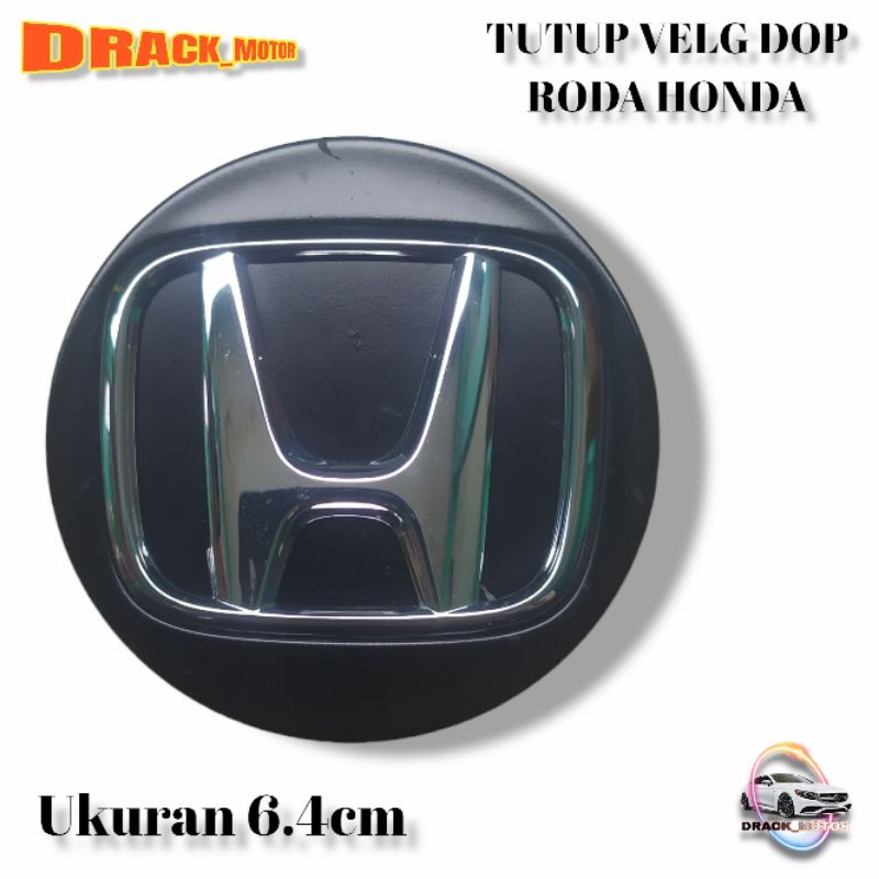 TUTUP VELG DOP RODA HONDA ORIGINAL//TUTUP VELG DOP RODA HONDA ( 6.4CM ) HITAM ORIGINAL SATUAN