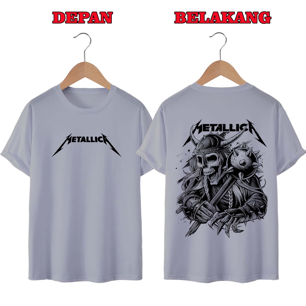 KAOS DISTRO UNISEX (PRIA DAN WANITA) TERBARU, KAOS JUMBO METALICA